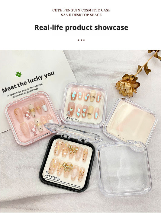 Nail storage box-7.5 * 7.5cm rounded box-1 piece