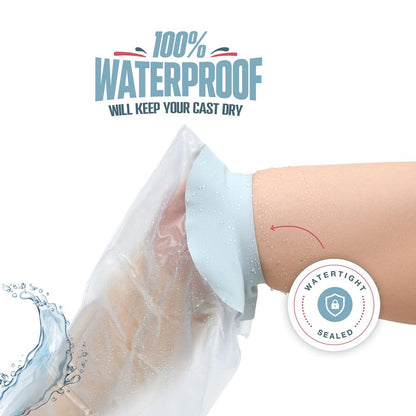 Medical king 100% Waterproof Cast Covers for Shower Leg 2pk Reusable Full Leg Cast Cover for Showering Cast Protector for Shower Leg Adult
