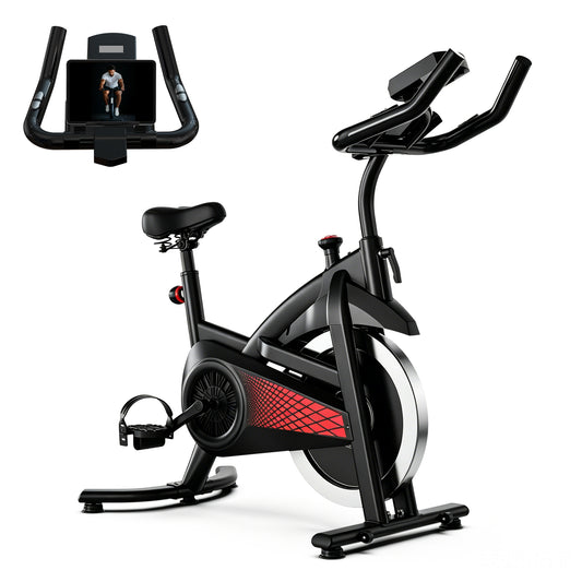 Exercise Bike, Adjustable Magnetic Resistance Stationary Bikes , Indoor Bike With 330lbs Weight Capacity Comfortable Seat, Tablet Mount