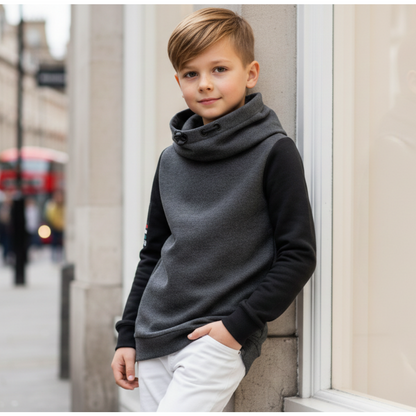 Boys Spring Hoodie Casual Sweatshirt Pullover Kids Streetwear Jumper Age 3 - 14Y
