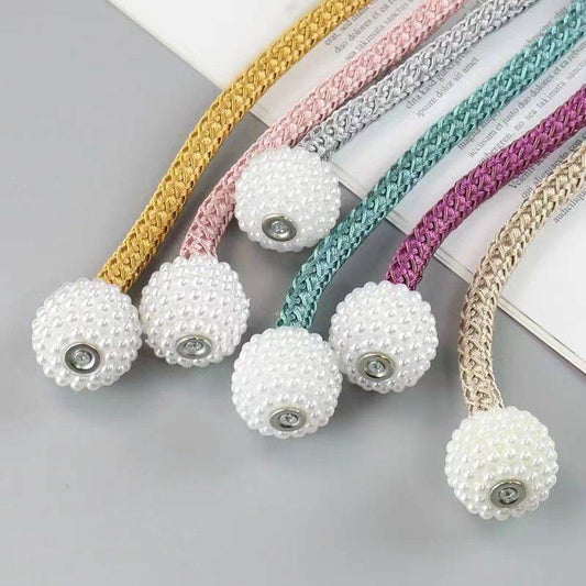 Curtain Pearl Strap-Blue-1 Pack