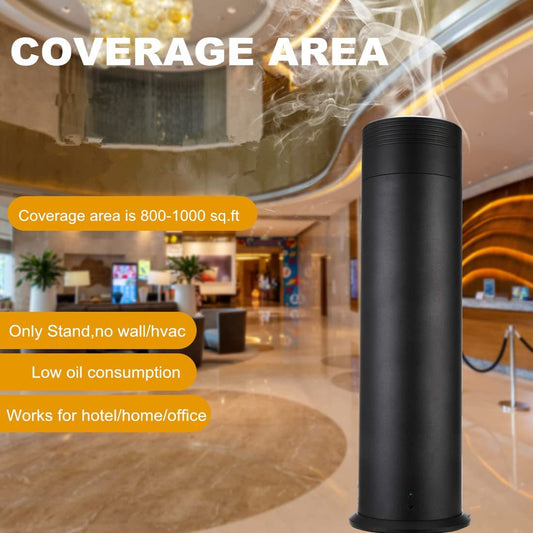 Black Aluminum Aroma Diffuser  Remote Control Automatic Scent Diffuser