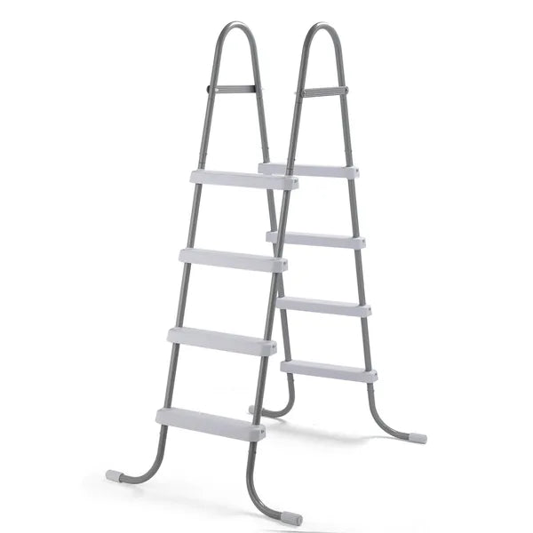 4-Step 52in Pool Ladder Iron Grey Frame & White Steps
