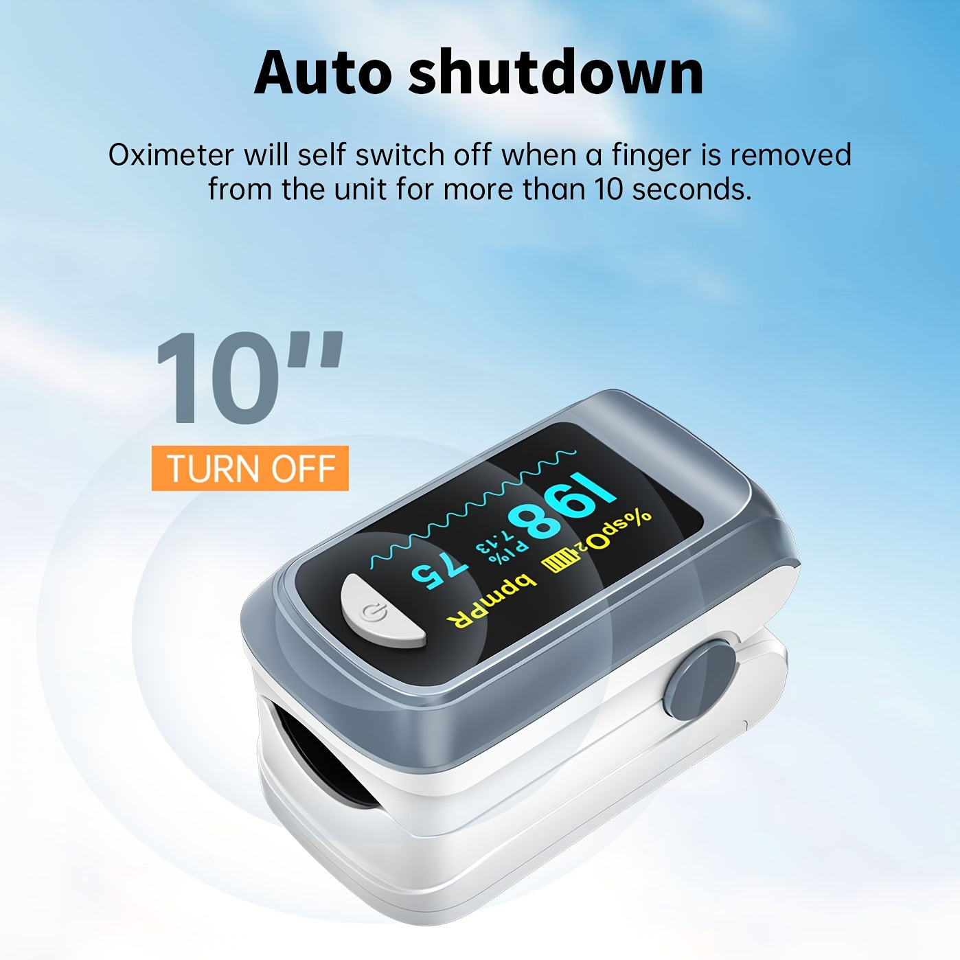 HEALTHTREE Pulse Oximeter Fingertip SpO2 Heart Rate Monitor - Blood Oxygen Saturation Monitor with LCD Display, Battery-Powered (AAA), Compact Design for Home, Travel & Aviation Use, Travel Health Tool, Modern Medical Device,