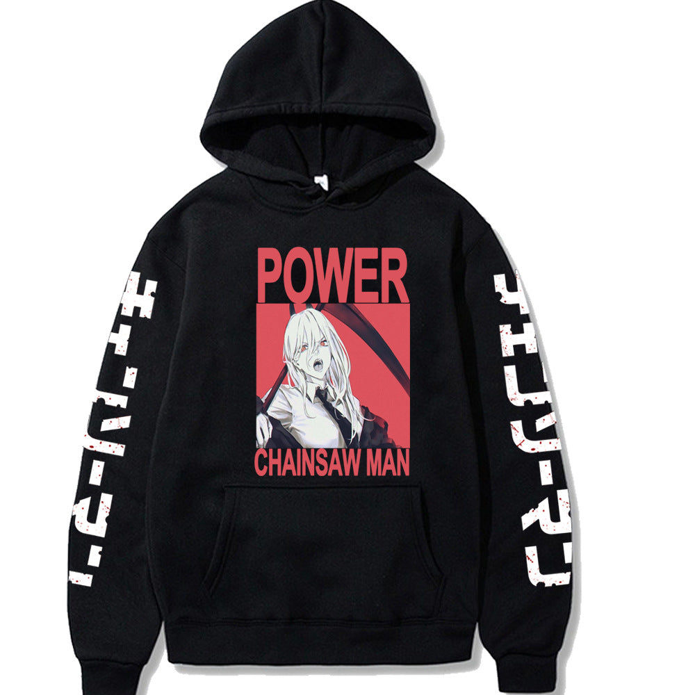 Chainsaw Man Printed Hooded Sweatshirt