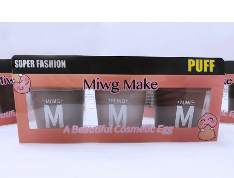 Coffee cup beauty egg-gray + brown + flesh color-ABS+ polyurethane-3 pieces