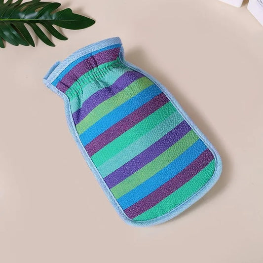 Texture bath towel-rainbow strip pattern-40g-blue-1 piece