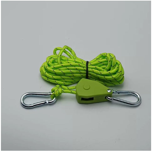 Set de poulies réfléchissantes pour tente, vert, 1 pièce