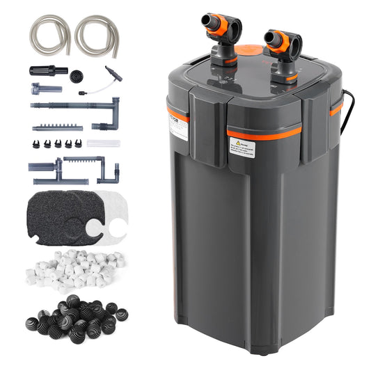 Aquarium Filter 264GPH, 3-Stage Canister Filter 75 Gallon, Ultra-Quiet Internal Aquarium Filter With UV Protection, Submersible Power Filter With Multiple Function For Fish Tanks, 11W
