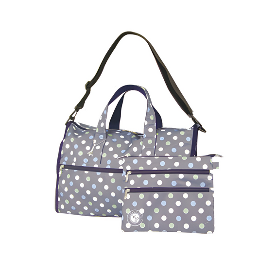 Sac de voyage pliable Boston, sac de rangement à main pour bagage, usage extérieur et professionnel, bleu