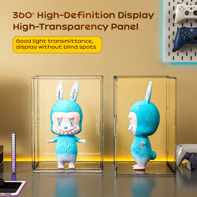 Foldable Magnetic Acrylic Case - Display & Protect Action Figures, Funko Pops, Blind Box Toys