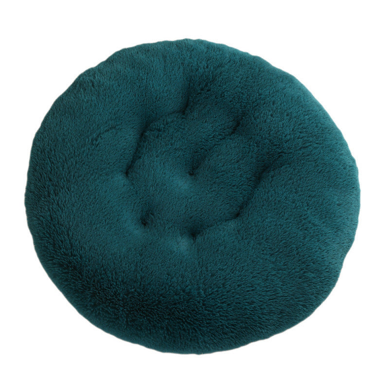 Round Pet Mat Dog Bed Plush Warm Sleep Dog Bed Cathouse Doghouse
