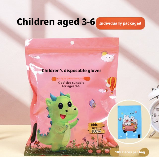 Children's disposable gloves - suitable for children - flip bag - 200 pieces