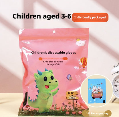 Children's disposable gloves - suitable for children - flip bag - 200 pieces