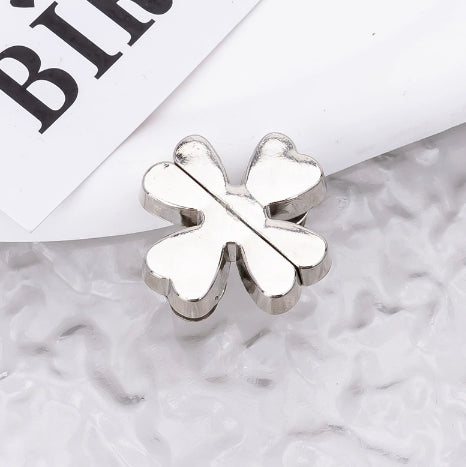 Four-leaf clover curtain buckle-silver-1 piece