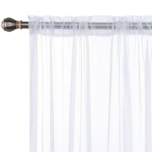 Curtain Fabric Lace Tulle Sheer Panel Drape Divider Door Window Curtain White