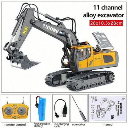 Pelleteuse RC 11 Canaux Alliage 2.4GHz - Excavatrice Télécommandée