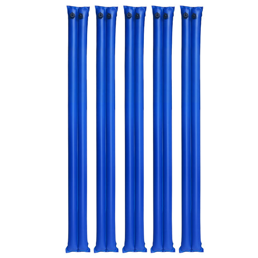 Pool Cover Water Bags, 5 Packs 8 Ft, Double Chamber Pool Cover Water Tubes, 0.4mm Thick PVC Bags Weights With Leakproof Screw Cap, For Inground Swimming-Pool Covers Winter Closing, Blue