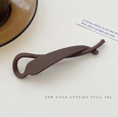 matte hair twist clip-coffee color-1 piece-opp bag