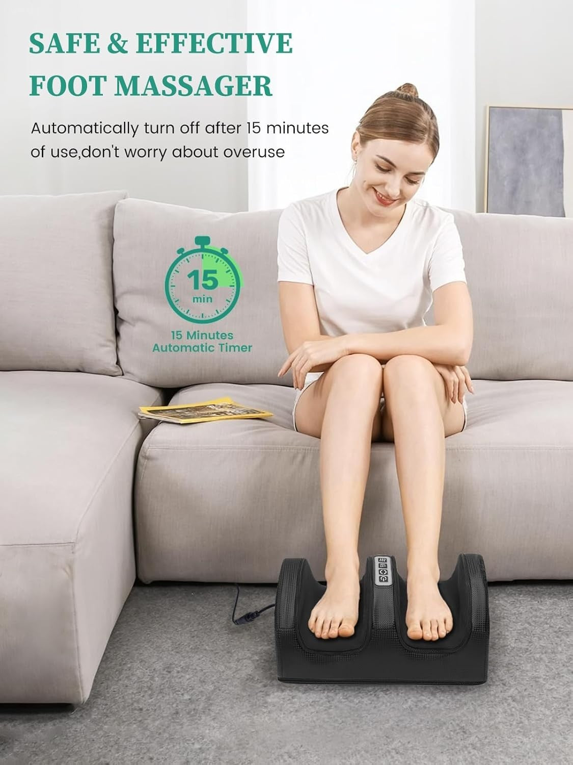 Foot Massager Kneading Pain Relief Feet Leg Vibration Blood Circulation Booster