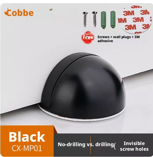 Turtle top door stopper-non-magnetic black-1 piece