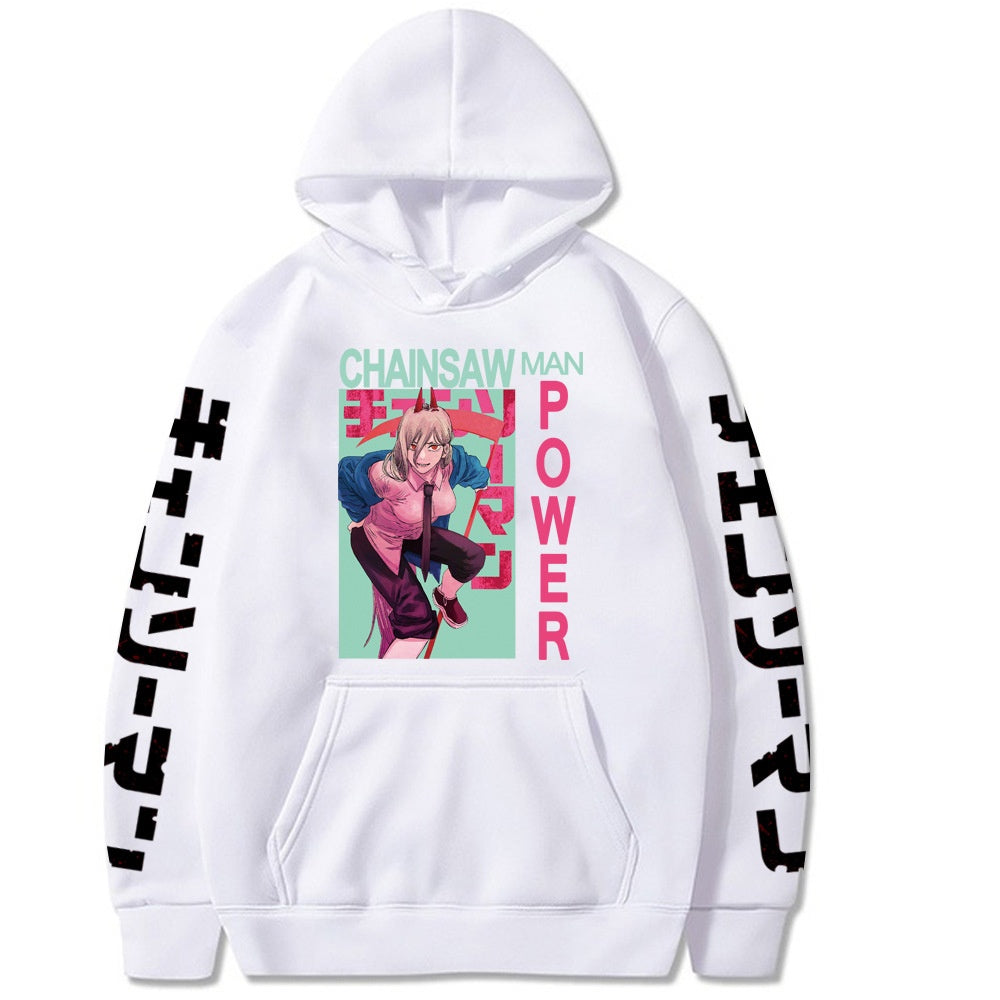 Chainsaw Man Printed Hooded Sweatshirt