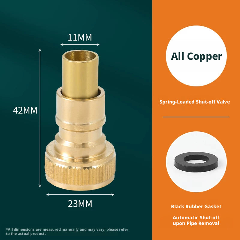 Faucet water stop valve-brass nozzle