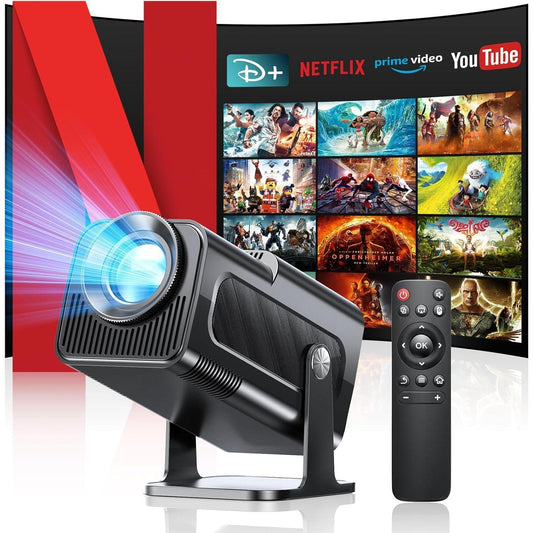 Mini Projector Portable Projector 4K Decoder - Wireless Bluetooth Airplay Miracast HDMI USB For Phone 