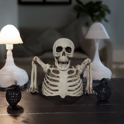 Halloween glowing skull decor for outdoor yard, spooky props for vacation home.