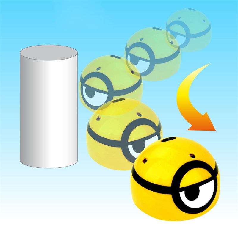 3D Cute Children Induction Electric Remote Control Runaway Small Yellow Man Owes Swearing Stinky Insect Toy