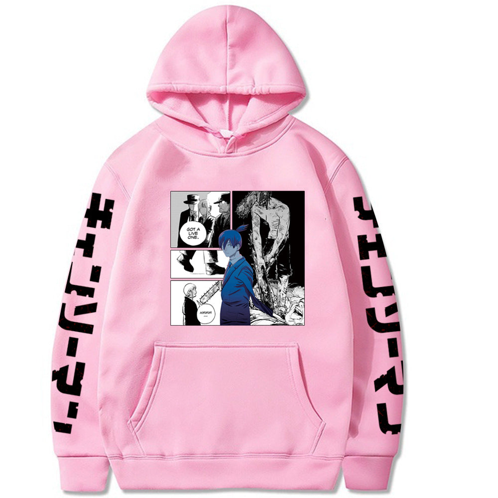Chainsaw Man Printed Hooded Sweatshirt
