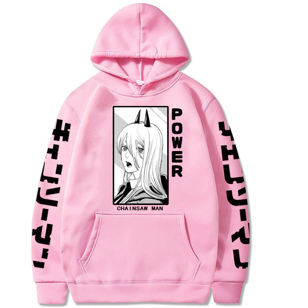 Chainsaw Man Printed Hooded Sweatshirt