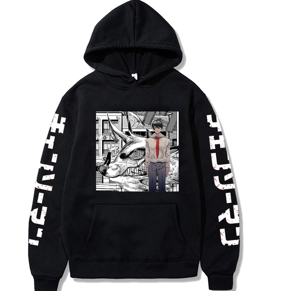 Chainsaw Man Printed Hooded Sweatshirt