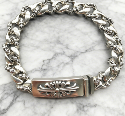 Cross flower bracelet chain