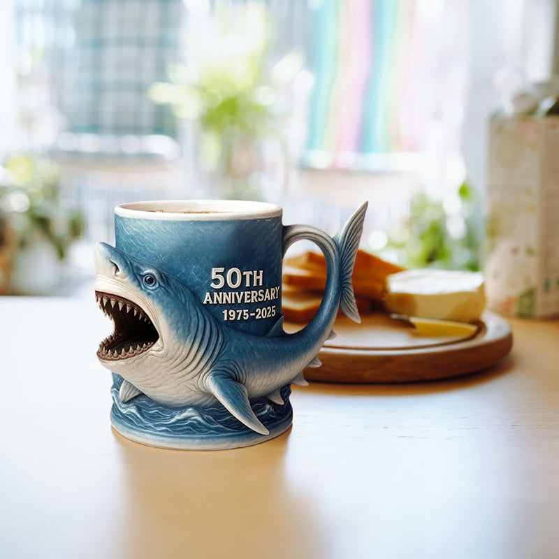 3D Shark Mug - Ocean-Themed Decor Gift for Fans & Collectors