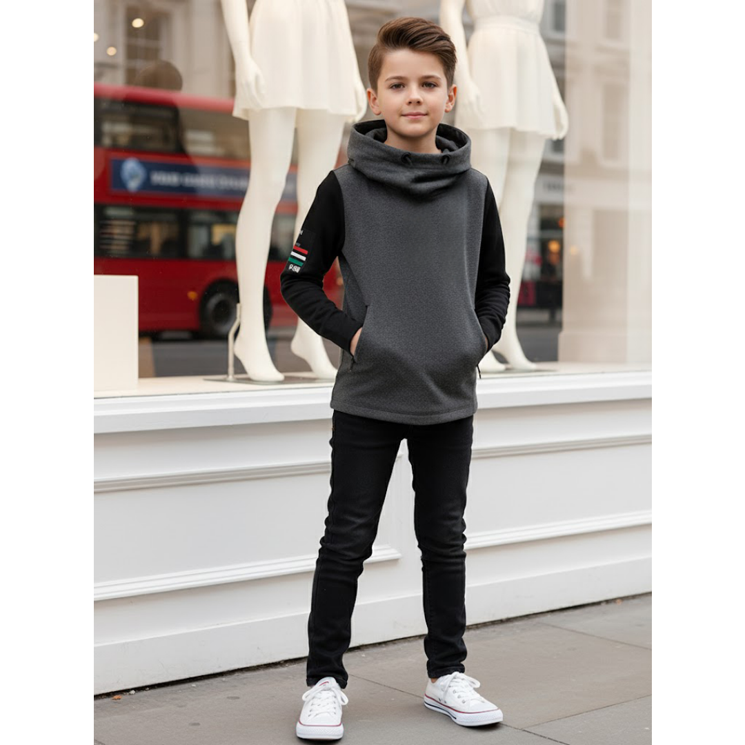 Boys Spring Hoodie Casual Sweatshirt Pullover Kids Streetwear Jumper Age 3 - 14Y