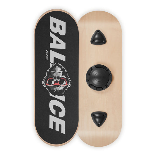 Balance Board, Wobble Board Trainer For Adults 3-Level Adjustable Base, Premium Wooden Balance Training Equipment, Slip-Resistant Surface For Core Workout, Standing Desk Exercise, Home Gym, Yoga