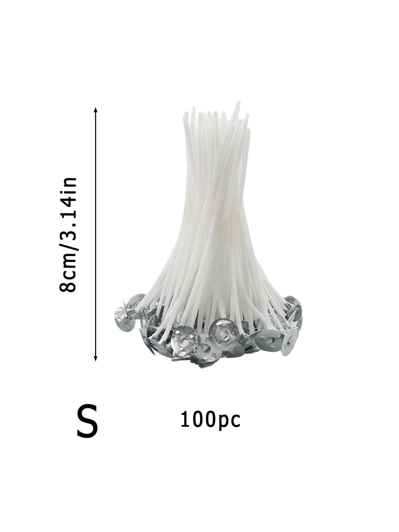 DIY candle core-white-8cm-100 pieces-1 piece