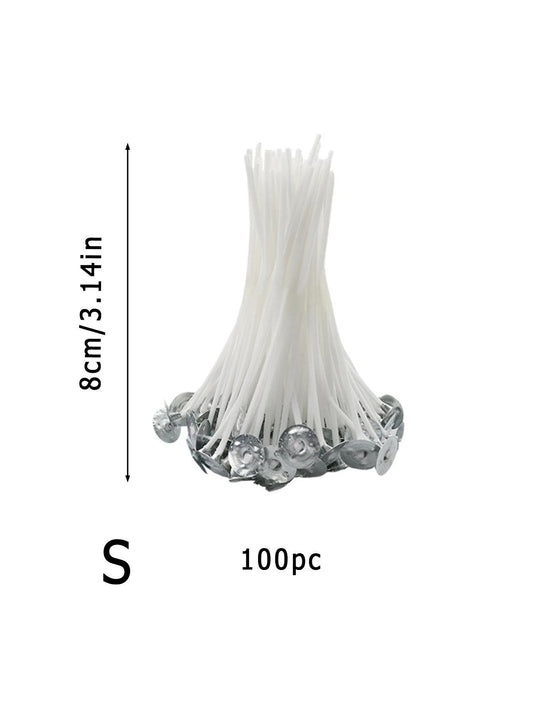 DIY candle core-white-8cm-100 pieces-1 piece