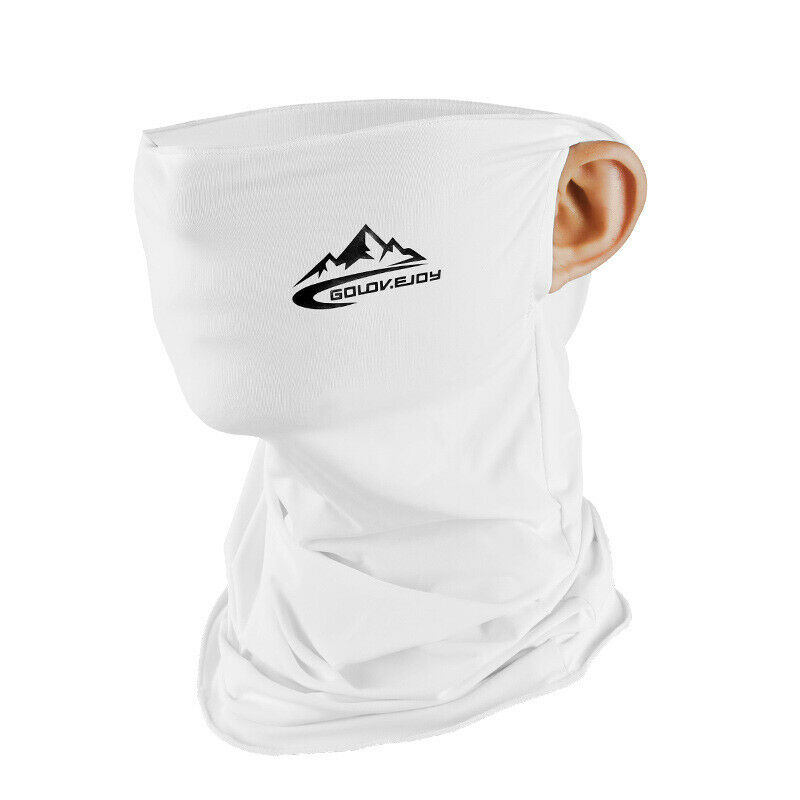 Biker Balaclava Face Cover Neck Gaiter Scarf Snood Scarves Fishing Run Headwear---white