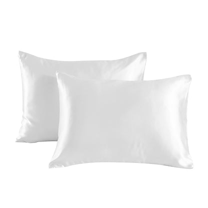 Silk - like Solid Color Double - sided Satin Pillowcase