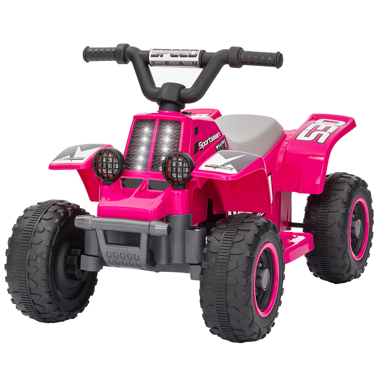 Elektrisches Quad Bike Für Kinder, Batteriebetrieben, Fährt Vorwärts Und Rückwärts, LED-Lichter, 18-36 Monate, Rosa