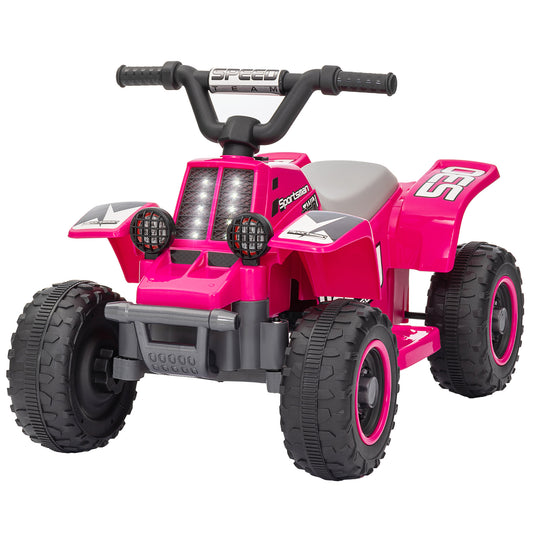 Elektrisches Quad Bike Für Kinder, Batteriebetrieben, Fährt Vorwärts Und Rückwärts, LED-Lichter, 18-36 Monate, Rosa