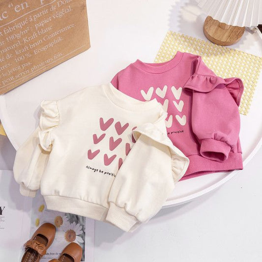 Girls' Spring Collection Style Top - Cute And Casual Pullover Hooded Shirt For C