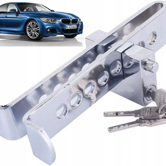 Support pan European shipping--Car Clutch Lock Multi-Function Steering Wheel Anti-Theft Security Lock With 8 Holes, 19.5cm Height, White Box Packaging - Model 248