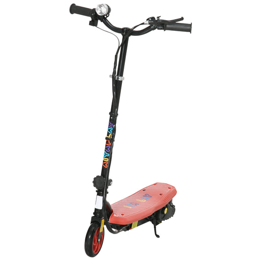 Foldable Electric Scooter, With LED Headlights, For Ages 7-14 Years, Red