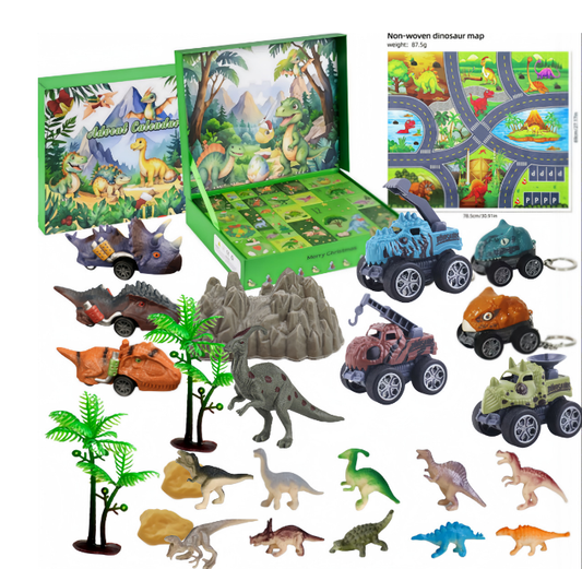 Dinosaur Advent Calendar, 24PCS 24 - Day Countdown Blind Box With Mini Dinosaur