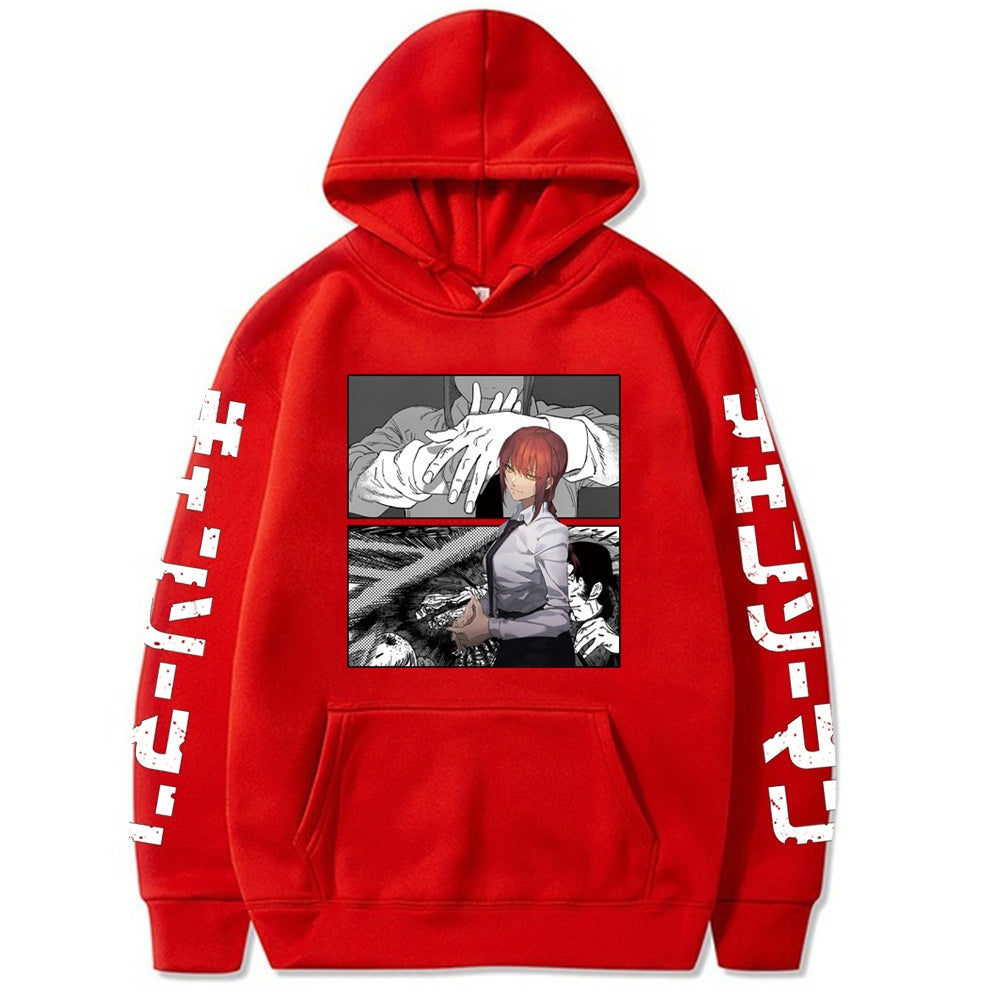 Chainsaw Man Printed Hooded Sweatshirt