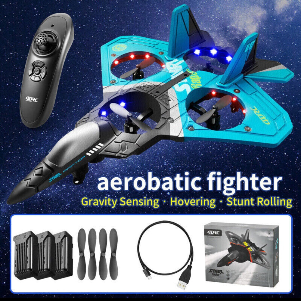 V17 Remote Control Plane 2.4Ghz Foam RC Airplanes Helicopter Quadcopter,Spinning Drone With Cool Light,Gifts For Kids Adults.Logistics Is Randomly Sent By UPS,USPS,FEDEX,Amazon Logistics.