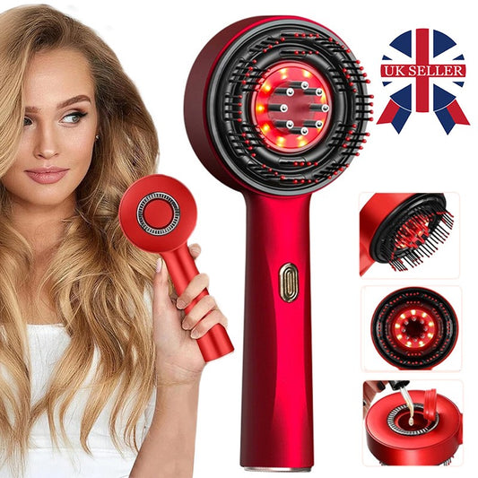 Electric Scalp Massage Comb Hair Growth Red Light Therapy Brush Head Massager